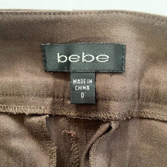 Bebe Vintage Linen Pant Suit | Dark Rum/Brown w/White Trim & Belt | EUC - Picture 9 of 16